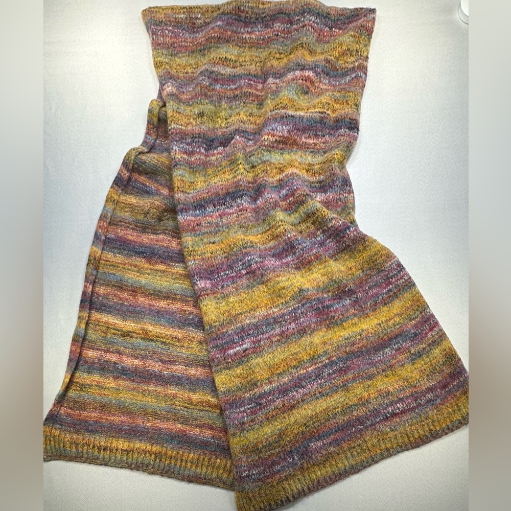 Anthropologie Akemi + Kin Space Dye Scarf  Warm Knit Colorful Boho